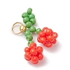 5Pcs Glass Seed Beaded Pendants PALLOY-MZ00478-4