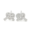 Rack Plating Brass Micro Pave Clear Cubic Zirconia Stud Earrings for Women EJEW-M260-16P-1