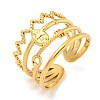 Ion Plating(IP) 304 Stainless Steel Open Cuff Ring RJEW-A043-02G-1