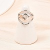 US Size 7 304 Stainless Steel Cuff Rings RJEW-D336-04P-5