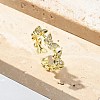 Butterfly Clear Cubic Zirconia Cuff Rings RJEW-G337-15G-1
