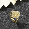 Virgin Mary Theme Clear Cubic Zirconia Finger Rings RJEW-G337-02G-01-1