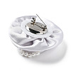 Flower Cloth with Plastic Pearl Brooch Pin JEWB-K013-01P-06-2