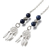 Round Natural Lapis Lazuli Dowsing Pendulums G-M447-07P-08-2