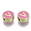 Alloy Enamel Beads ENAM-S122-028V-NR-2