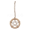 Ring with Star Wood Pendant Decoration HJEW-JM02200-1