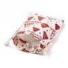 Christmas Theme Cotton Fabric Cloth Bag ABAG-H104-B06-3