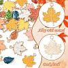 30Pcs 10 Styles Autumn Theme Zinc Alloy Pendants ENAM-YW0006-94-4