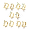 Real 18K Gold Plated Brass Enamel Arrow Hoop Earrings for Women EJEW-L269-136G-1