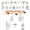 64Pcs 16 Style Tibetan Style Alloy Pendants FIND-SC0002-67-2