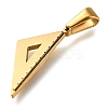 Ion Plating(IP) 304 Stainless Steel Pendants STAS-Z113-24G-2