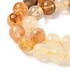 Natural Yellow Hematoid Quartz Beads Strands G-D302-01-8mm-4