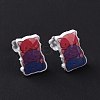 Acrylic Cat Stud Earrings with Platic Pins for Women EJEW-F293-04C-3