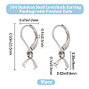 50Pcs 304 Stainless Steel Leverback Earring Findings with Pendant Bails STAS-BBC0001-52P-2