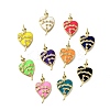 Brass Micro Pave Cubic Zirconia Pendants KK-S523-15G-1