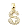 Brass Micro Pave Cubic Zirconia Pendants ZIRC-C012-01G-19-1