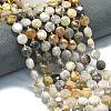 Natural Bamboo Leaf Agate Beads Strands G-C116-A91-01-1