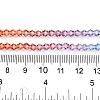 Gradient Color Baking Paint Glass Bead Strands DGLA-A039-T4mm-A015-5