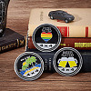 3Pcs 3 Styles Round Aluminum Car Decorative Stickers DIY-UN0005-42-2
