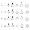 35Pcs 7 Styles 304 Stainless Steel Pendant Cabonchon Settings STAS-CJ0002-16-1