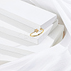 1Pc Letter Brass Rhinestone Open Cuff Rings for Women AJEW-LP0004-47B-G-3