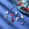 35Pcs Transparent Spray Painted Glass Beads GLAA-YW0001-74-5