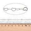 304 Stainless Steel Heart Link Chains CHS-C013-04P-01-2