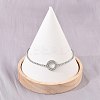 304 Stainless Steel Cup Chains Bracelets for Women BJEW-D364-01B-P-2