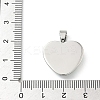 304 Stainless Steel Pendants STAS-D207-26P-3