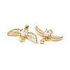 Brass Micro Pave Cubic Zirconia Pendants ZIRC-P106-49G-02-3