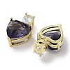 Real 18K Gold Plated Rack Plating Brass Micro Pave Cubic Zirconia Pendants KK-R161-04G-07-2
