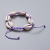 Natural Cowrie Shell Braided Beads Bracelets BJEW-JB05057-03-2