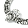 304 Stainless Steel Popcorn Chains Triple Layer Multi-strand Bracelet BJEW-Q775-09P-3