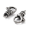 Tibetan Style 316 Stainless Steel Lobster Claw Clasps STAS-K276-12A-AS-2
