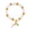 Brass Stretch Bracelets BJEW-C098-07A-4