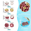 120Pcs 4 Styles Flat Round Iron Rhinestone Spacer Beads FIND-TA0005-68-5
