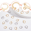 Beebeecraft 100Pcs 2 Colors 304 Stainless Steel Leverback Earring Findings STAS-BBC0001-46-4