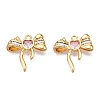 Brass Pave Clear Cubic Zirconia Pendants KK-T073-01G-1