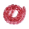 Transparent Crackle Glass Beads Strands GLAA-Q108-04A-08-2