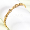 304 Stainless Steel Pave Clear Cubic Zirconia Teardrop Hinged Cuff Bangles for Women SA-CBAF851-06G-3