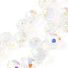 Electroplate Glass Beads Strands EGLA-D030-17T-2
