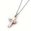304 Stainless Steel Pendant Necklaces NJEW-O112-09-4