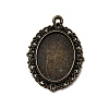 Tibetan Style Alloy Pendant Cabochon Settings X-TIBE-T003-09AB-NR-1