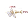 Brass Micro Pave Clear Cubic Zirconia Fold Over Clasps PW-WG35218-01-1