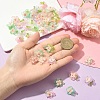 50Pcs 5 Colors Acrylic Charms PALLOY-YW00127-4