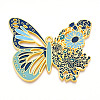 Rack Plating Alloy Enamel Big Pendants ENAM-N056-397-G-2