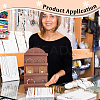 4-Tier Arch Shaped Basswood Plywood Display Stands for Display Cards Postcards ODIS-WH0100-11-5