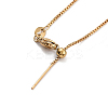 Ion Plating(IP) Adjustable 304 Stainless Steel Box Chain Necklaces NJEW-K270-07G-2