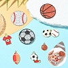 Sports Ball Acrylic & Alloy Enamel Pendants Findings Kits FIND-YW0006-57-4