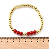 ABS Imitation Pearl Round Beads Stretch Bracelets for Women BJEW-D317-12B-G-5